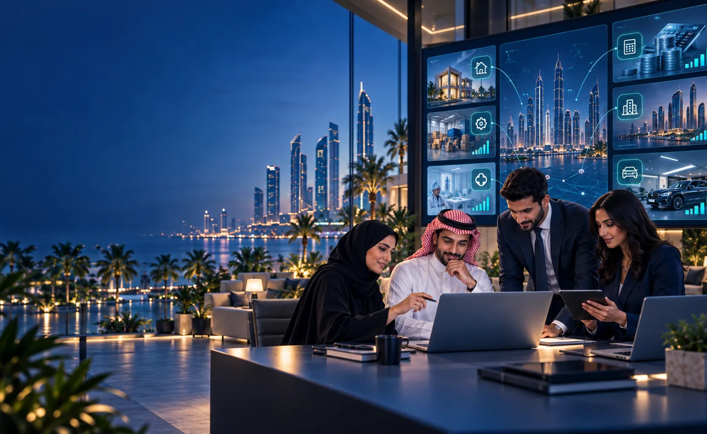 فريق أعمال يستخدم لوحة متابعة رقمية